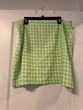 Nasty Gal Lime Gingham Mini Skirt